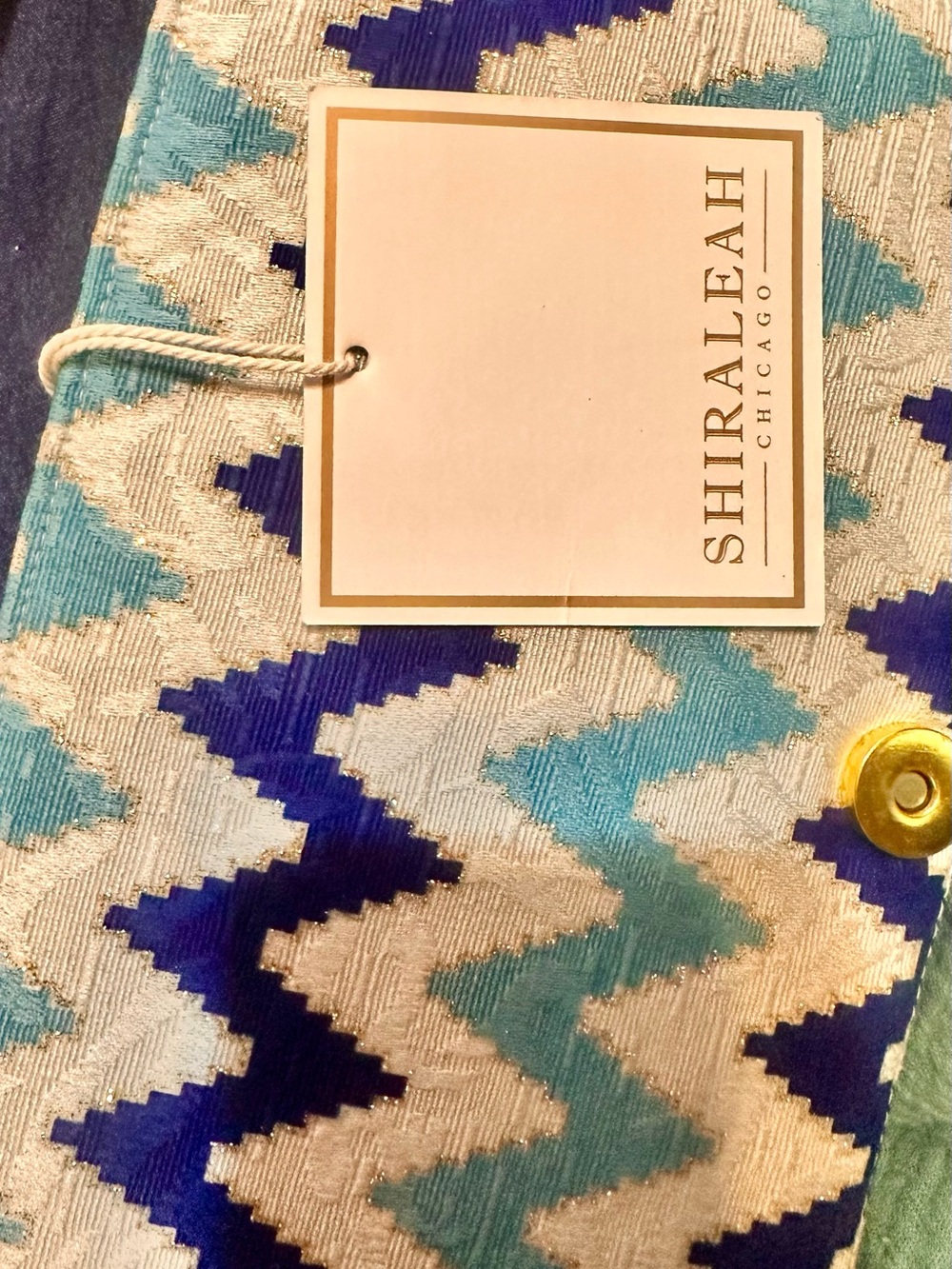 ShiraLeah Chicago Zigzag Clutch - Blue & Turquoise